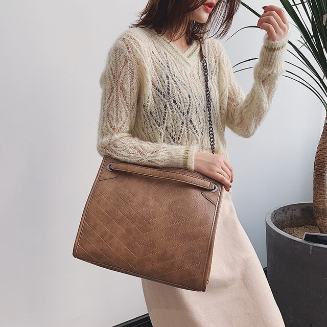 F&R Urban Chic Large-Capacity PU Tote