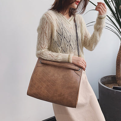 F&R Urban Chic Large-Capacity PU Tote