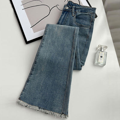 F&R High-Waist Stretch Denim Trousers