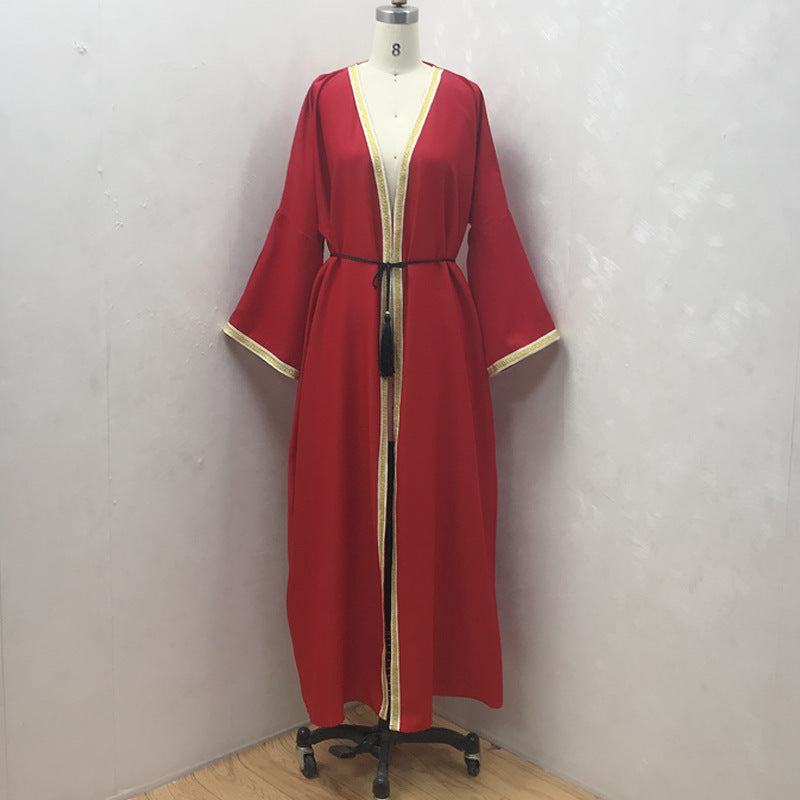 F&R Nuraya Linen Ribbon Robe