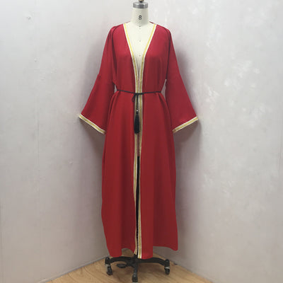 F&R Nuraya Linen Ribbon Robe