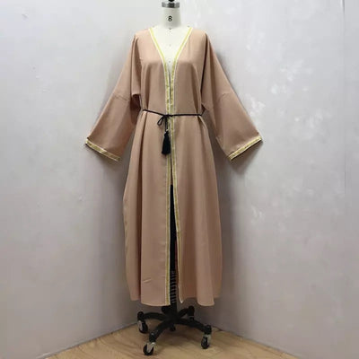 F&R Nuraya Linen Ribbon Robe