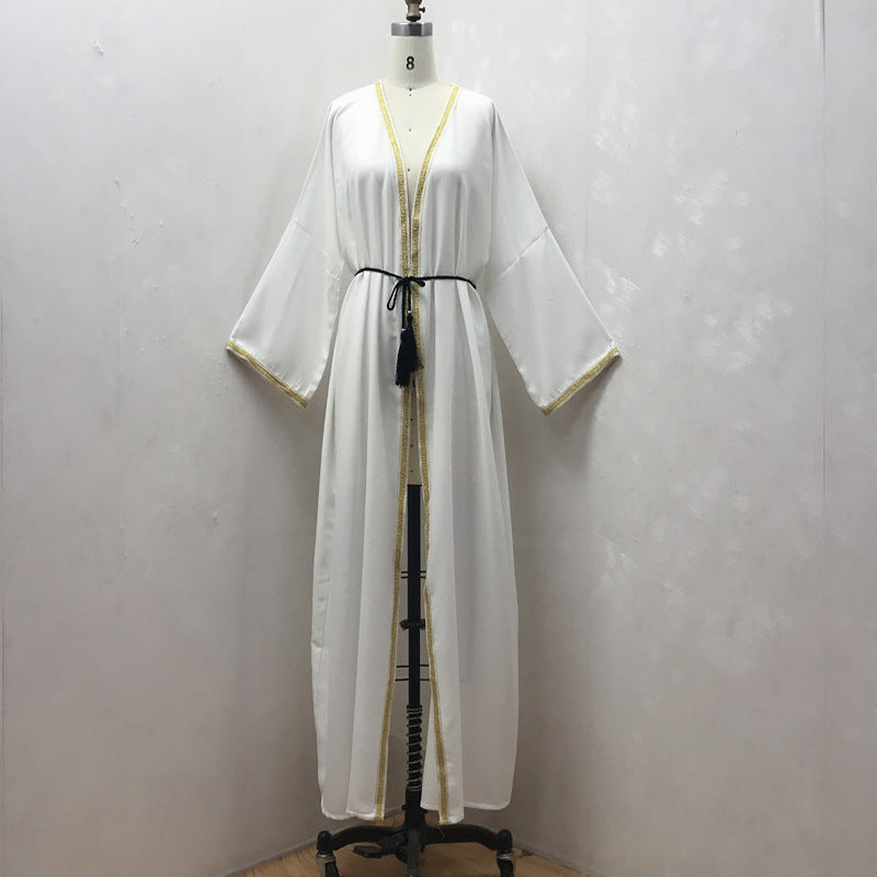 F&R Nuraya Linen Ribbon Robe