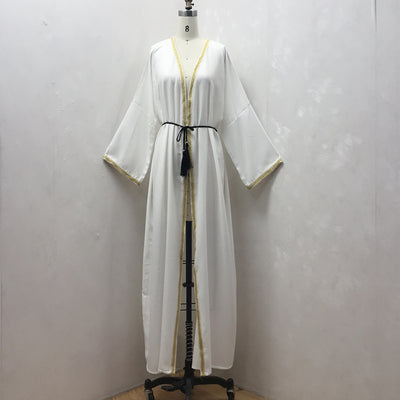 F&R Nuraya Linen Ribbon Robe