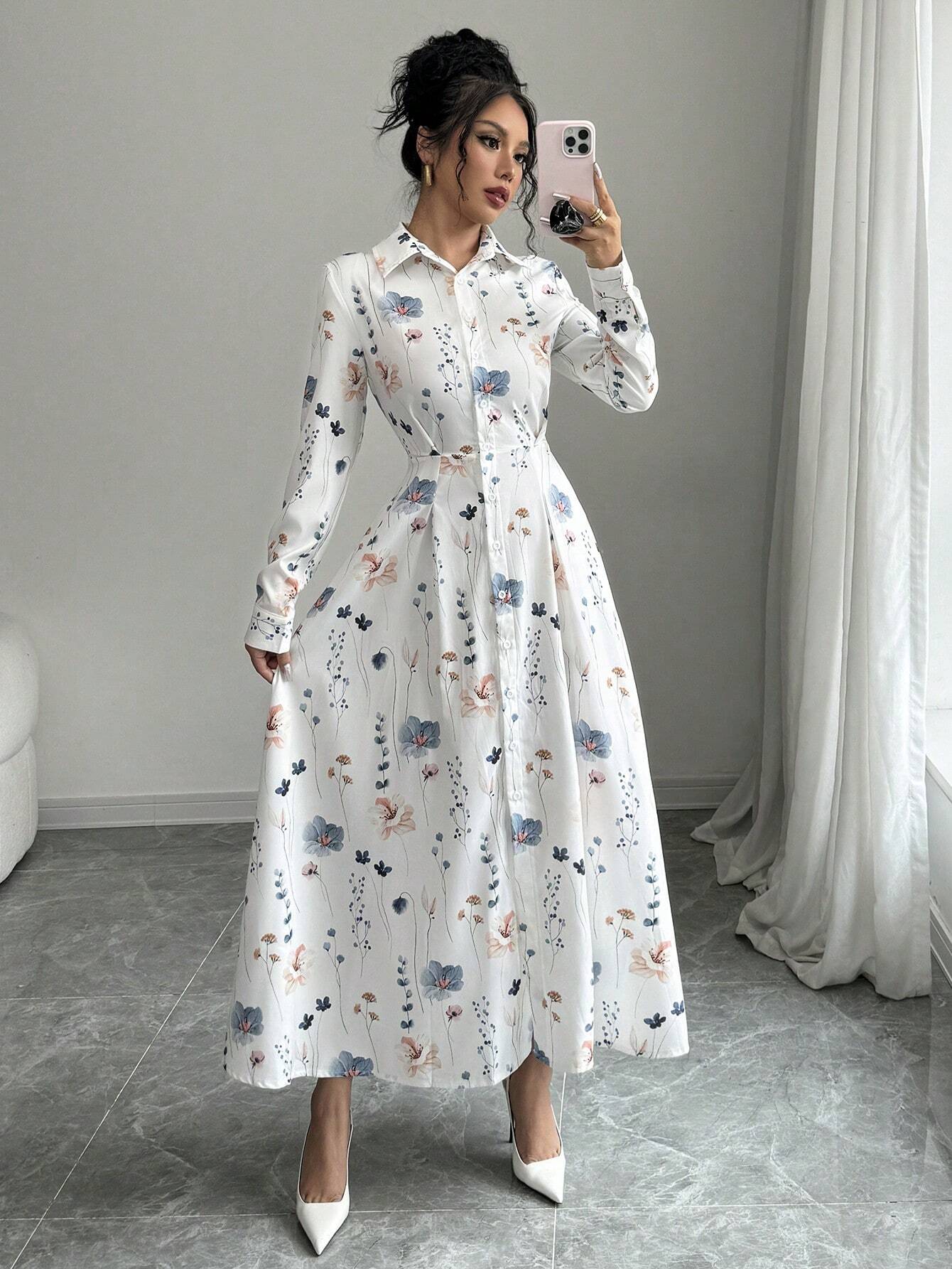 F&R Classy Print Maxi Dress