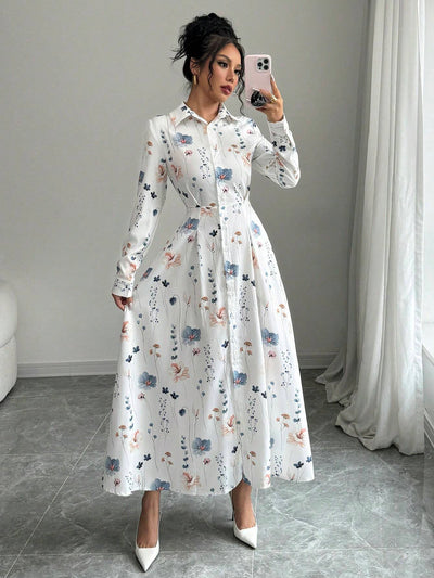 F&R Classy Print Maxi Dress