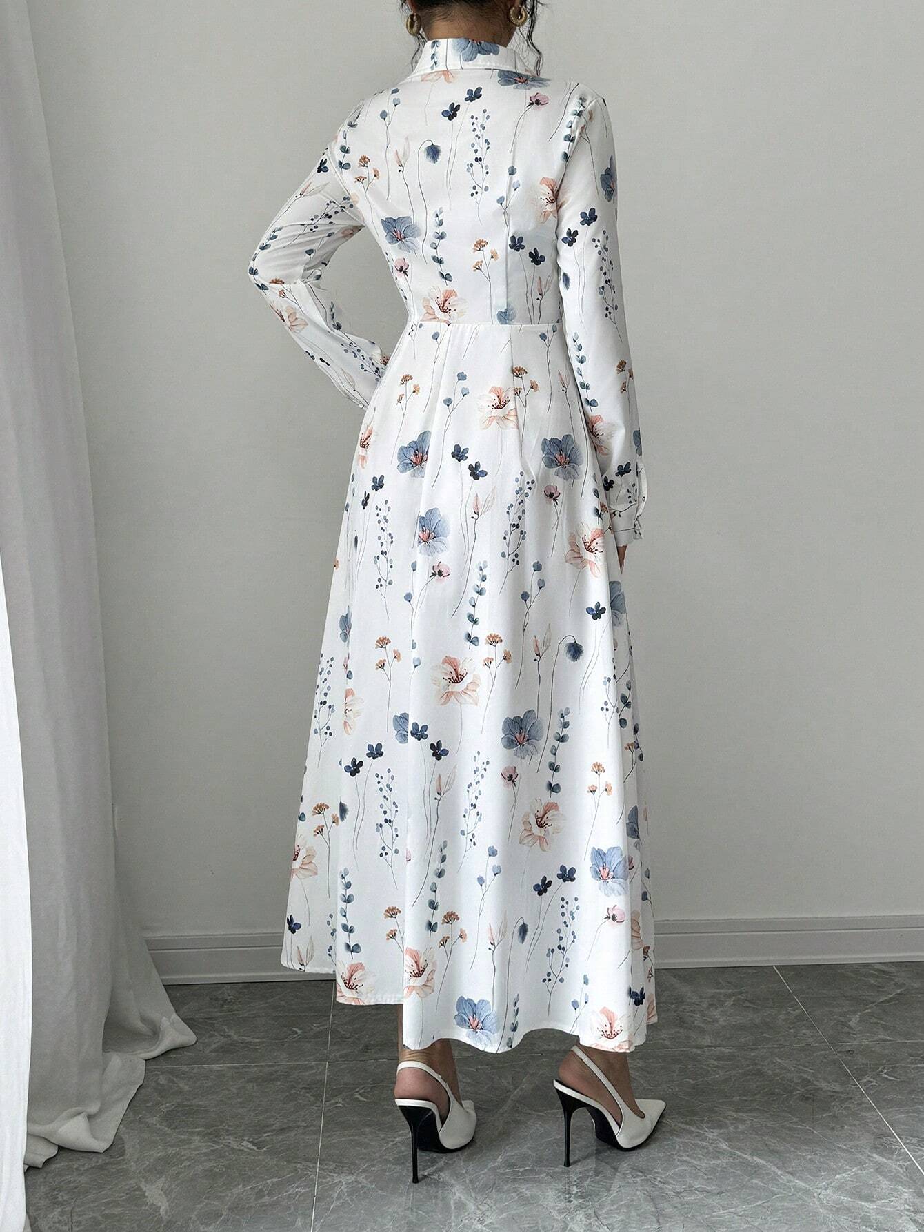 F&R Classy Print Maxi Dress