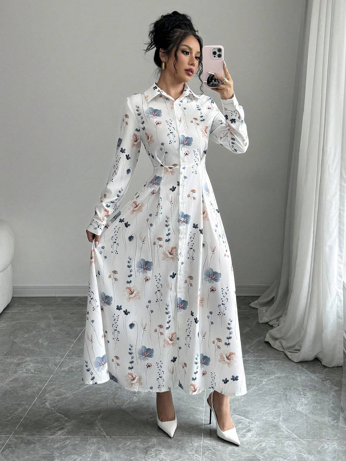 F&R Classy Print Maxi Dress