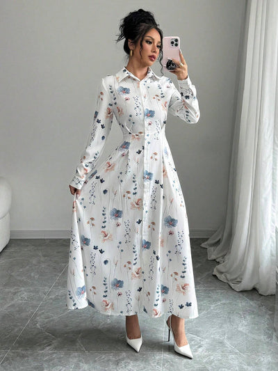 F&R Classy Print Maxi Dress