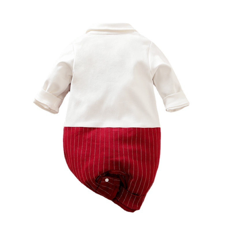 Baby Boy Cotton Romper – Long Sleeve Autumn Outfit