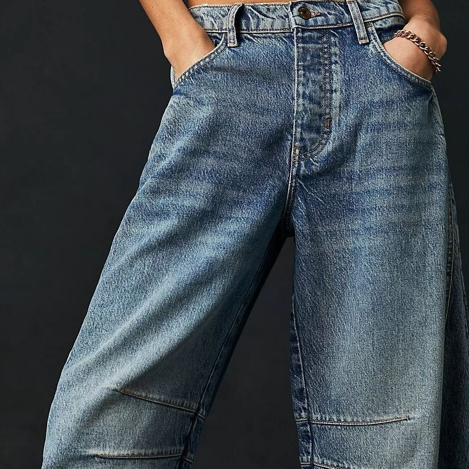 F&R Kairo Barrel-Leg Denim Jeans