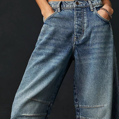 F&R Kairo Barrel-Leg Denim Jeans