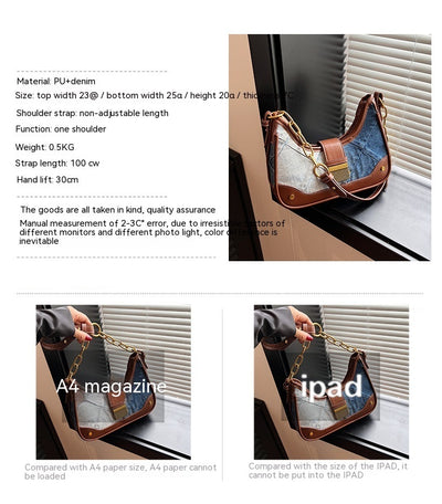 F&R Luxe Edge Diamond Chain Shoulder Bag