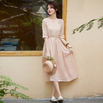 F&R Aelora Ramie Linen Dress