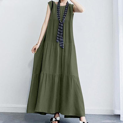 F&R Verra Linen Blend Midi Dress