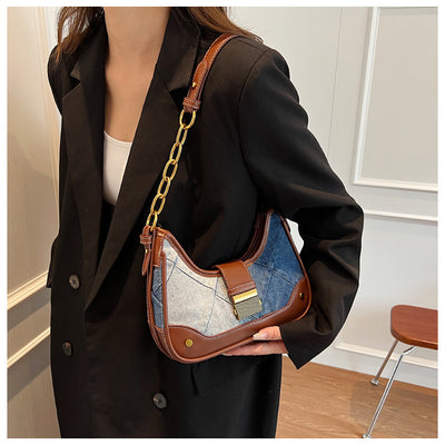 F&R Luxe Edge Diamond Chain Shoulder Bag