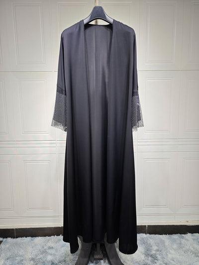 F&R Luma Diamond Mesh Abaya Robe