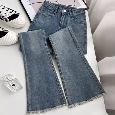 F&R High-Waist Stretch Denim Trousers