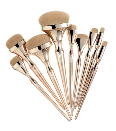 F&R Aurea 9-Piece Golden Brush Set