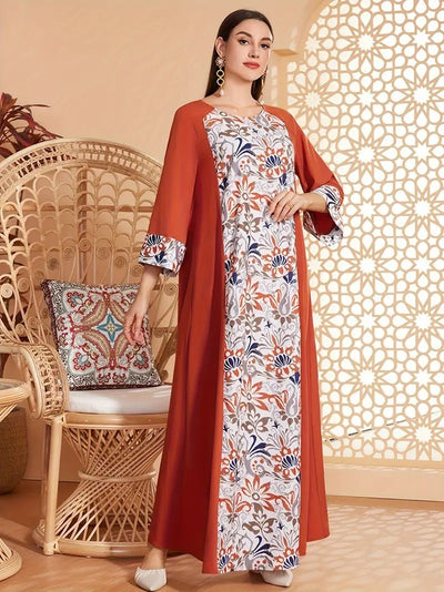 F&R Zahra Bloom Long Abaya Robe