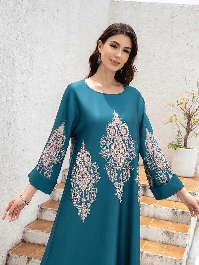 F&R Zahra Floral Elegance Abaya