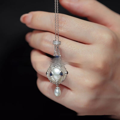 F&R Playful Pearl Gemstone Lavalier Pendant