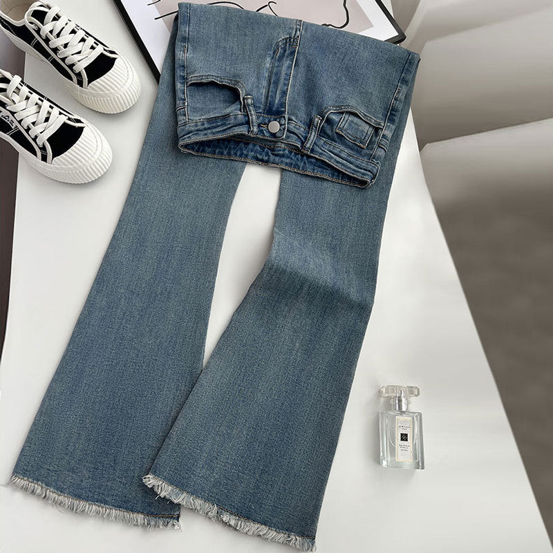 F&R High-Waist Stretch Denim Trousers