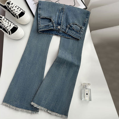 F&R High-Waist Stretch Denim Trousers
