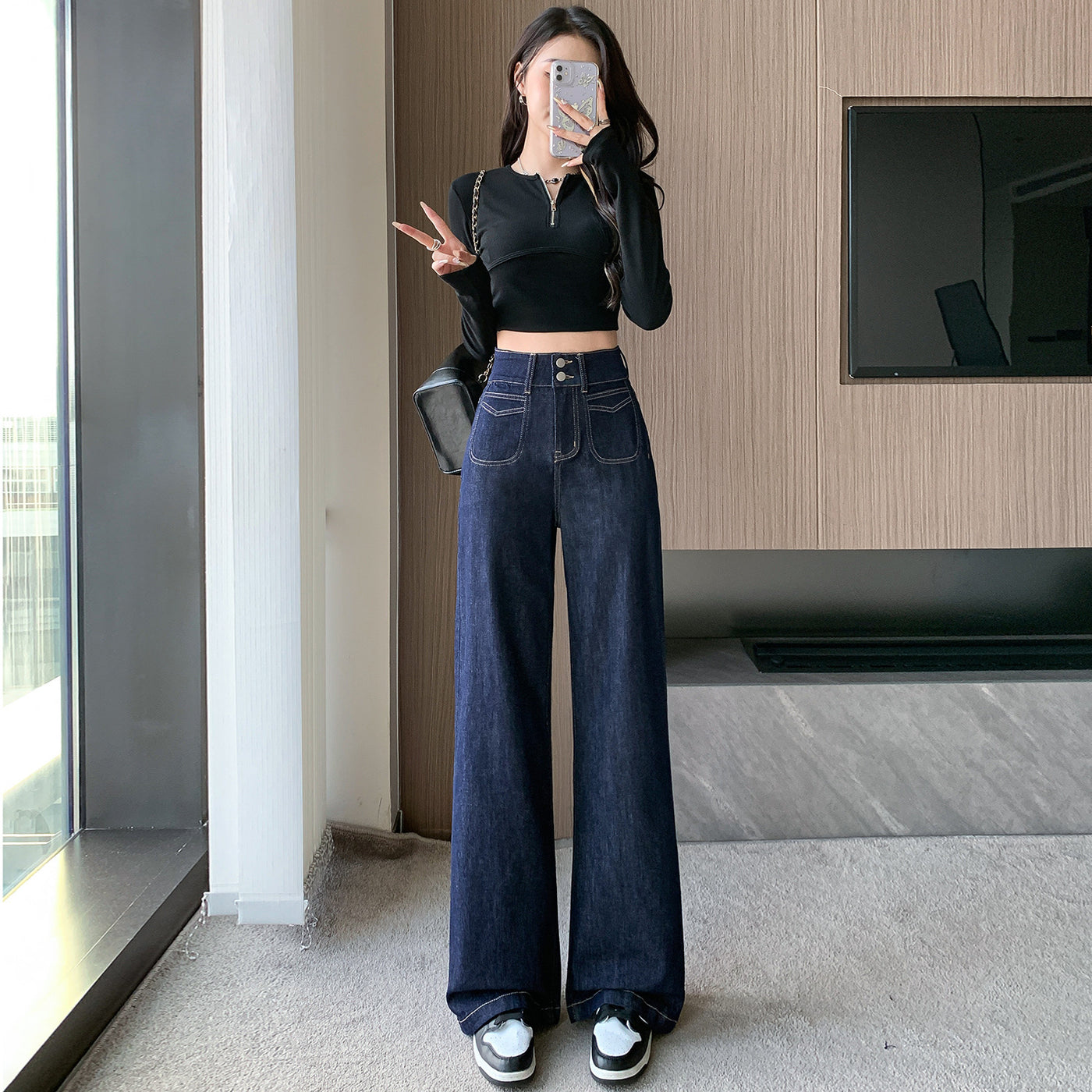F&R Nara High Waist Wide-Leg Jeans