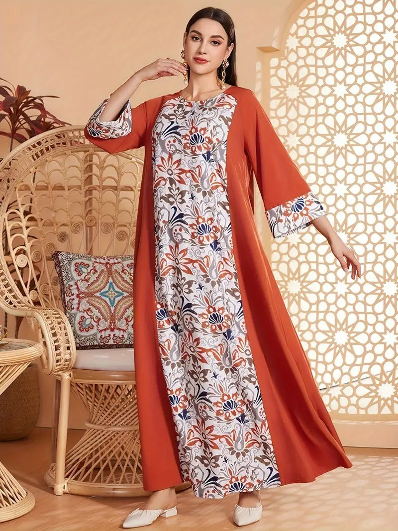 F&R Zahra Bloom Long Abaya Robe