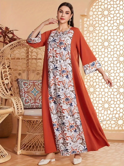 F&R Zahra Bloom Long Abaya Robe