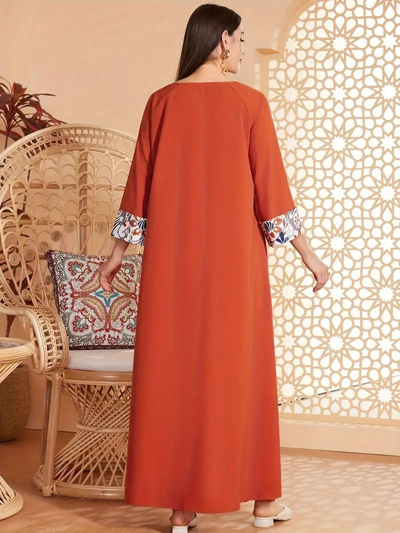 F&R Zahra Bloom Long Abaya Robe