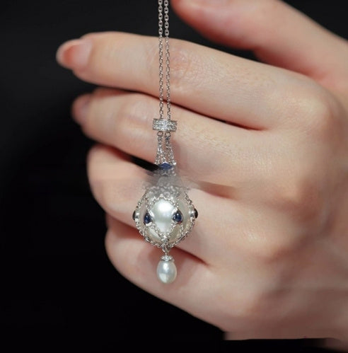 F&R Playful Pearl Gemstone Lavalier Pendant