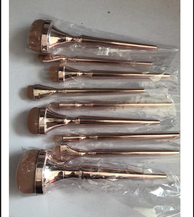 F&R Aurea 9-Piece Golden Brush Set