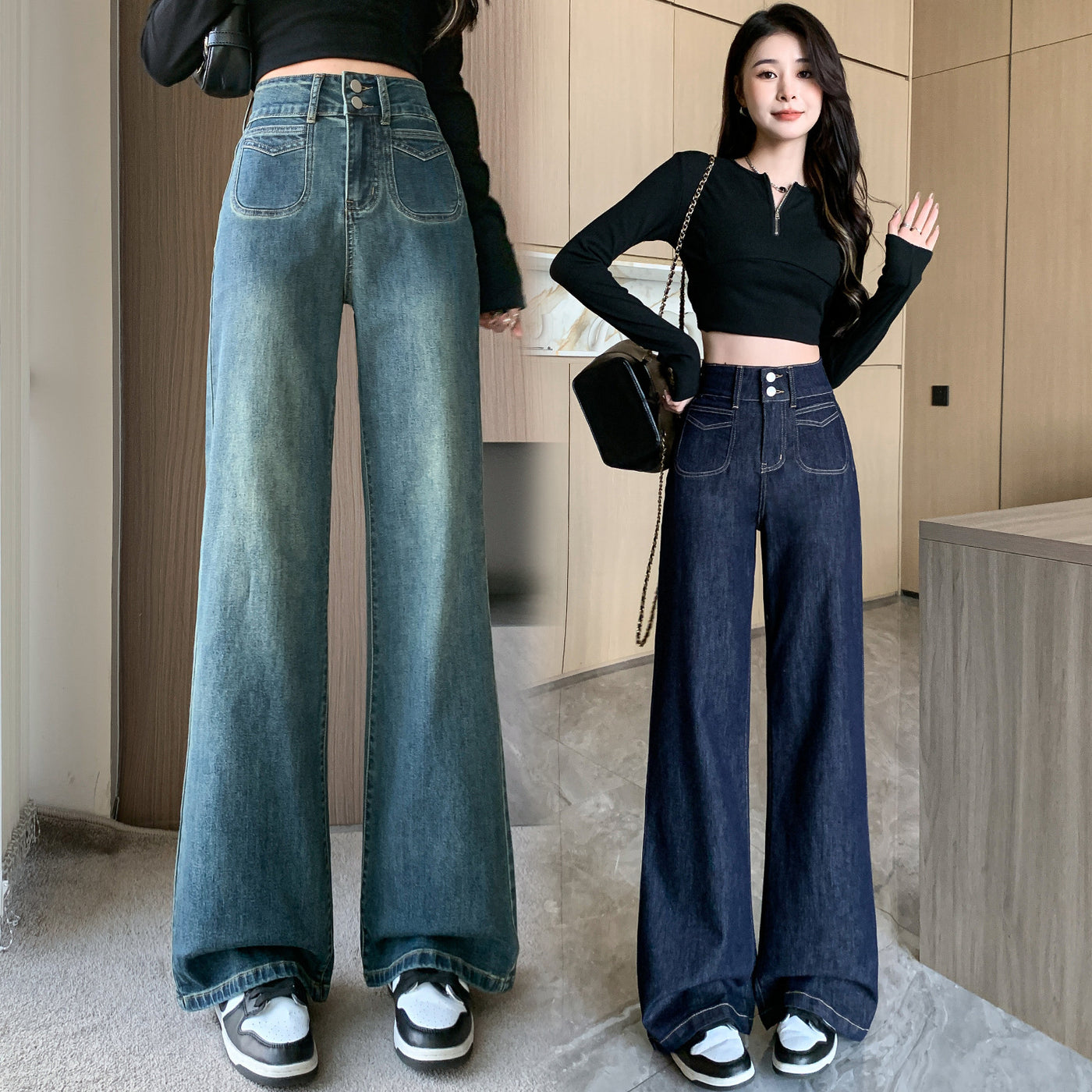 F&R Nara High Waist Wide-Leg Jeans