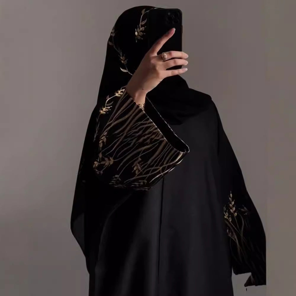 F&R Malika Embroidered Abaya Robe Set