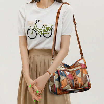 F&R Brown Vintage Crossbody Bag