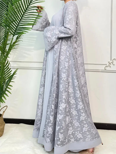 F&R Luxe Lace Abaya Set