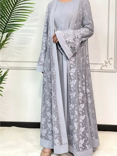 F&R Luxe Lace Abaya Set