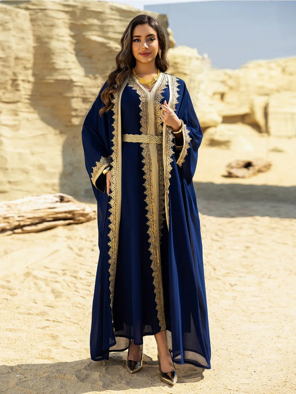 F&R Luxe Party Abaya Set