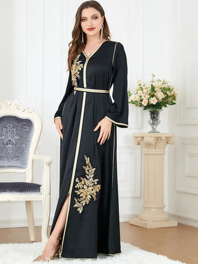 F&R Embroidered Party Kaftan Dress