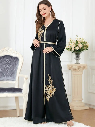 F&R Embroidered Party Kaftan Dress
