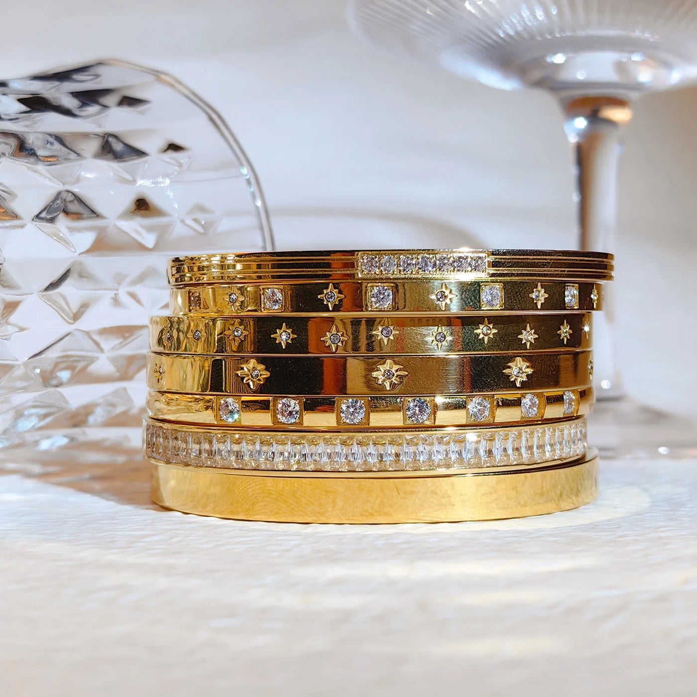 F&R  Zirconia Glow Bangles