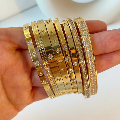 F&R  Zirconia Glow Bangles