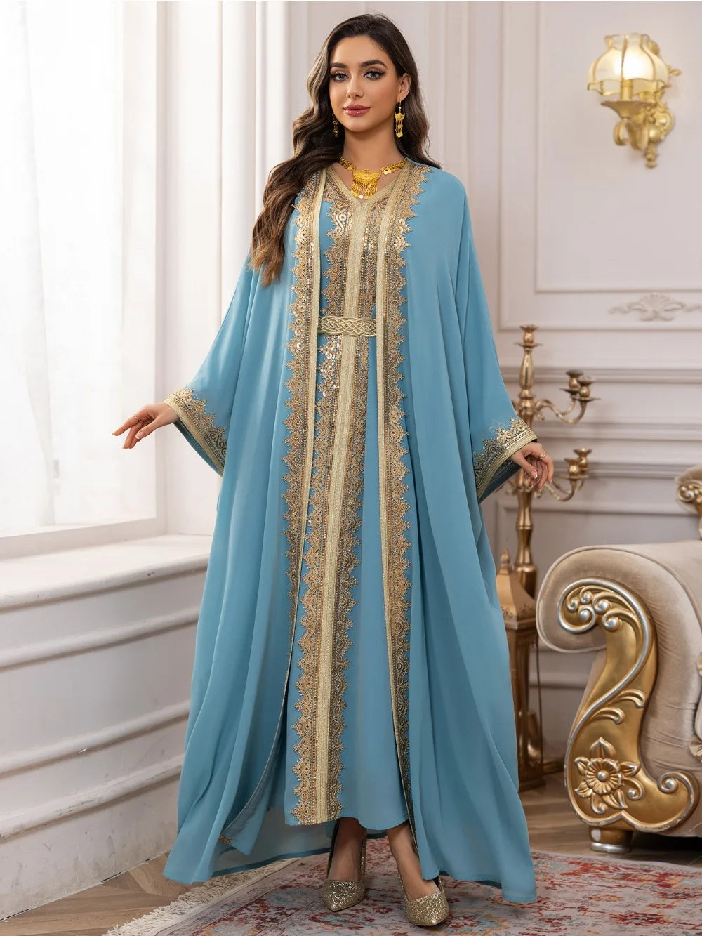 F&R Luxe Party Abaya Set