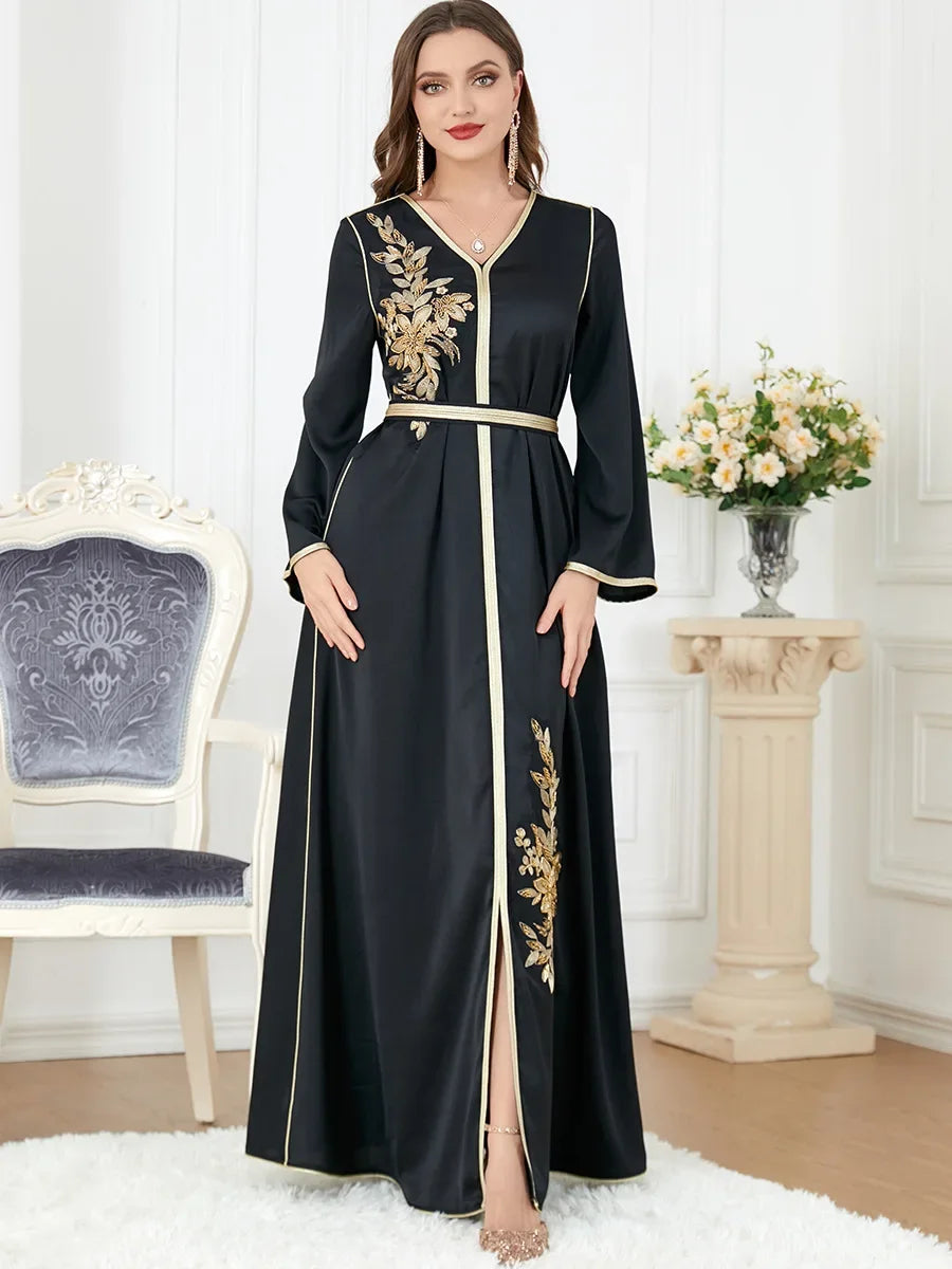 F&R Embroidered Party Kaftan Dress