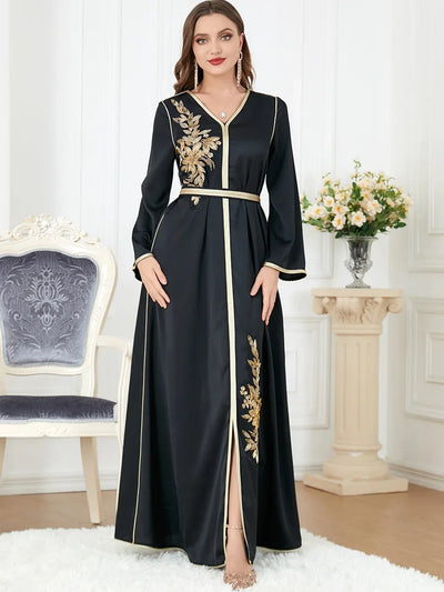 F&R Embroidered Party Kaftan Dress