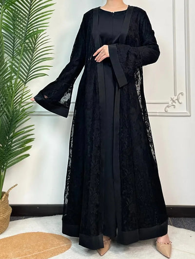 F&R Luxe Lace Abaya Set