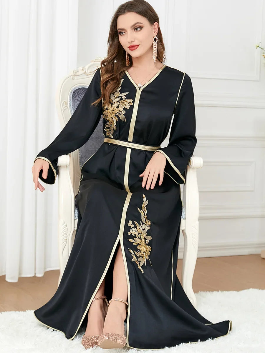 F&R Embroidered Party Kaftan Dress