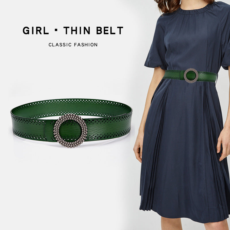 F&R Carved Elegance Leather Waist Belt